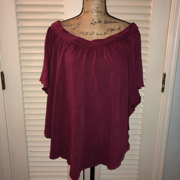 Free People sweatshirt poncho top - Picture 2 of 8